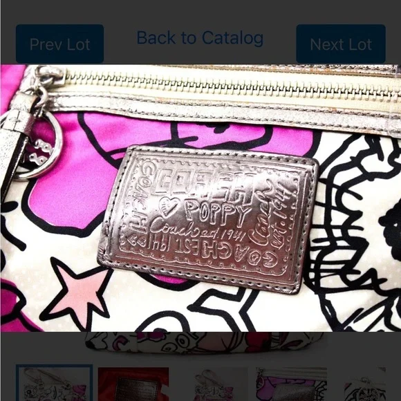 Coach Poppy Floral Tote - Pink, White, and Silver - Picture 4 of 11